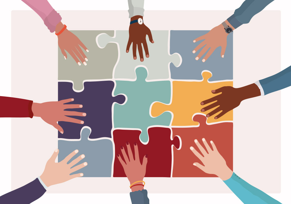 cultura del aprendizaje diversidad puzzle piezas organizacion empresa