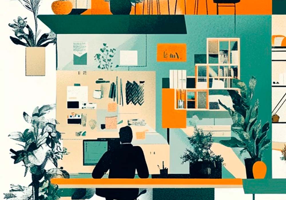 hombre trabajando en estudio